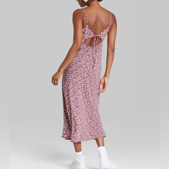 Wild Fable Floral Women's Tie Back Midi Dress - Picture 4 of 7